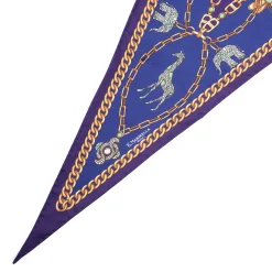 E.Marinella FOULARD ROMBO IN SETA VIOLA Collezione lucky charm Sale