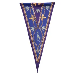 E.Marinella FOULARD ROMBO IN SETA VIOLA Collezione lucky charm Sale