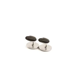 E.Marinella GEMELLI DA POLSO CON ONICE OVALI In argento Clearance