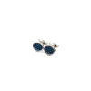 E.Marinella GEMELLI DA POLSO IN ARGENTO BLUCon microfantasia fiore Clearance