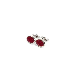 E.Marinella GEMELLI DA POLSO IN ARGENTO BORDEAUXCon microfantasia fiore Sale
