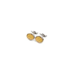 E.Marinella GEMELLI DA POLSO IN ARGENTO GIALLOCon microfantasia fiore Clearance