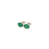 E.Marinella GEMELLI DA POLSO IN ARGENTO VERDE Con microfantasia fiore Hot