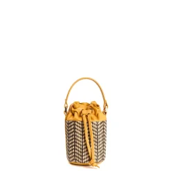 E.Marinella MINI SECCHIELLO GIALLO In rafia e pelle Sale