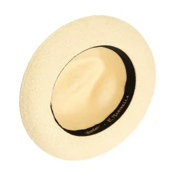 E.Marinella PANAMA MODELLO AMEDEO DETTAGLI IN SETA ARANCIO, 56 CM E. marinella x borsalino Best