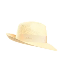 E.Marinella PANAMA MODELLO AMEDEO DETTAGLI IN SETA ARANCIO, 56 CM E. marinella x borsalino Outlet