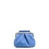 E.Marinella PARTY CLUTCH AZZURRO POLVERE In camoscio e pelle New