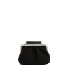 E.Marinella PARTY CLUTCH NERA In camoscio e pelle New