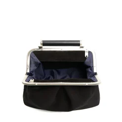 E.Marinella PARTY CLUTCH NERA In camoscio e pelle New