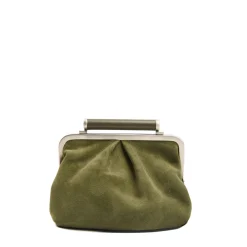 E.Marinella PARTY CLUTCH VERDE OLIVA In camoscio e pelle Sale