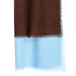 E.Marinella PASHMINA AZZURRA E MARRONE EFFETTO SFUMATO In cashmere Online
