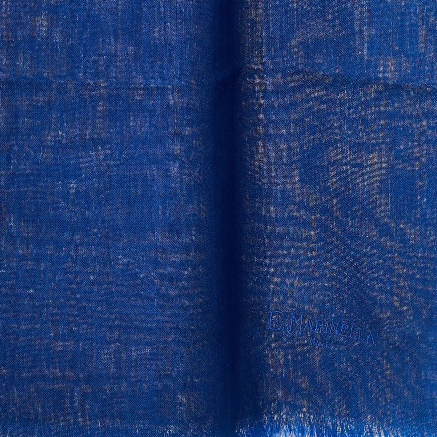 E.Marinella PASHMINA BLU E GIALLA EFFETTO SFUMATO In cashmere Hot