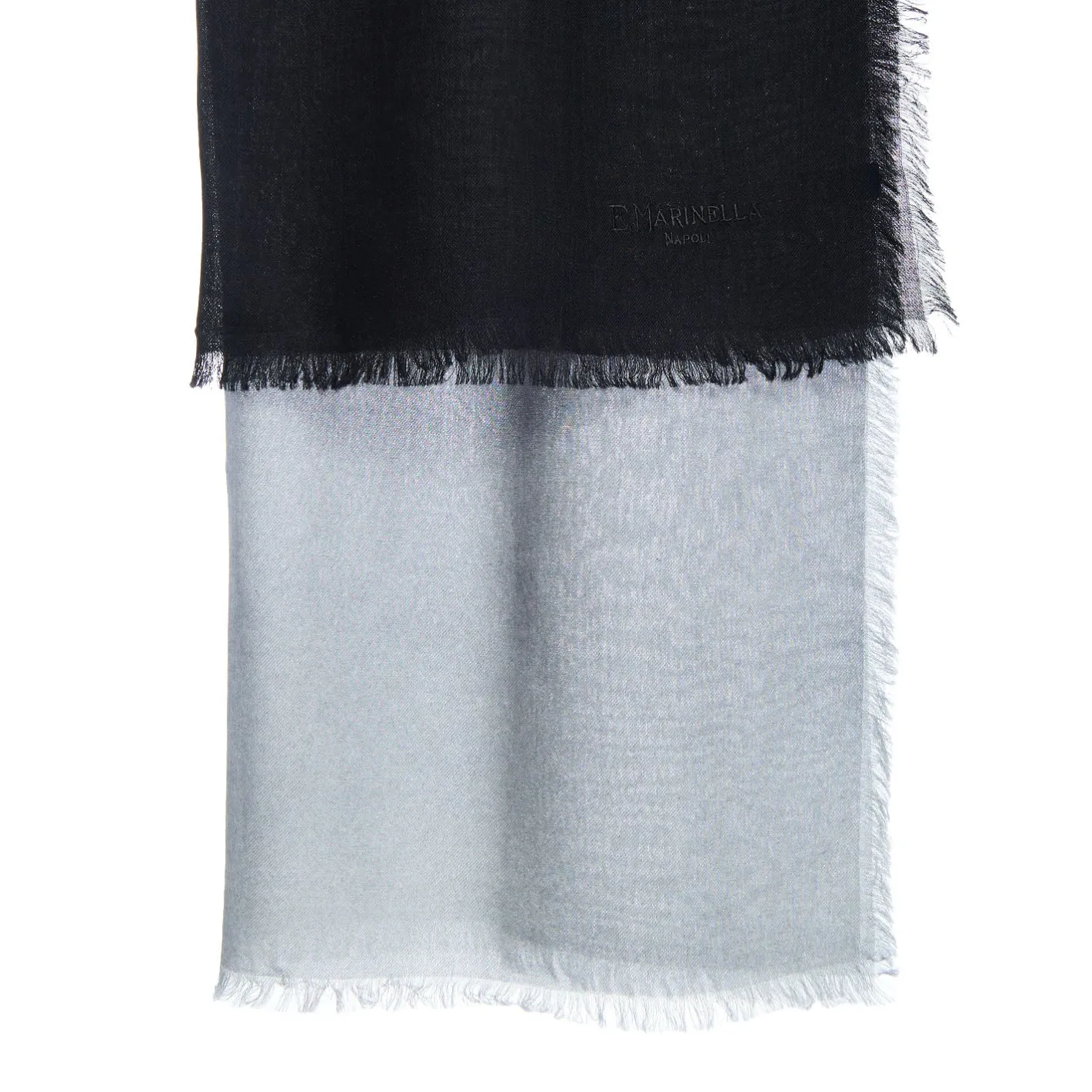 E.Marinella PASHMINA NERA E GRIGIA EFFETTO SFUMATO In cashmere Discount