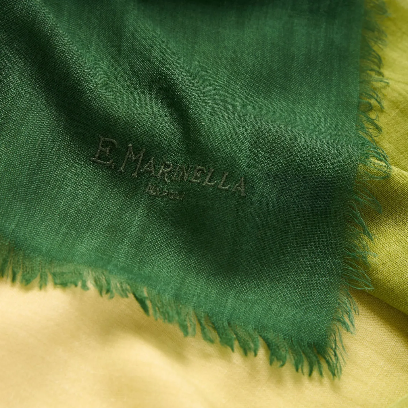 E.Marinella PASHMINA VERDE EFFETTO SFUMATO In cashmere Sale