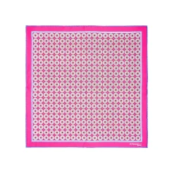 E.Marinella POCHETTE DA TASCHINO IN SETA STAMPATA A MANO FUCSIA Macrofantasia fiore Sale
