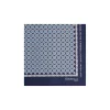E.Marinella POCHETTE DA TASCHINO IN SETA STAMPATA A MANO BLU Fantasia archivio 1959 Sale