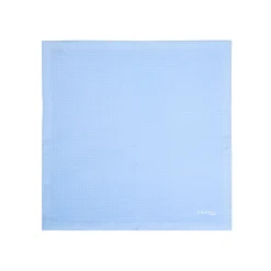 E.Marinella POCHETTE DA TASCHINO IN SETA STAMPATA A MANO AZZURRA Microfantasia fiore Sale