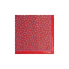 E.Marinella POCHETTE DA TASCHINO IN SETA STAMPATA A MANO ROSSO Fantasia archivio 1957 New