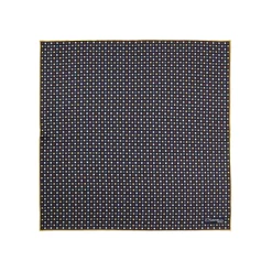 E.Marinella POCHETTE DA TASCHINO IN SETA STAMPATA A MANO BLU SCURO Microfantasia fiore Sale