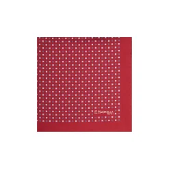 E.Marinella POCHETTE DA TASCHINO IN SETA STAMPATA A MANO BORDEAUX Microfantasia fiore Sale