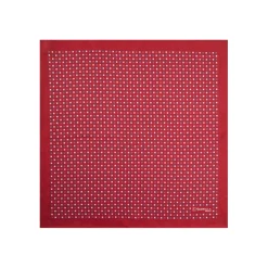 E.Marinella POCHETTE DA TASCHINO IN SETA STAMPATA A MANO BORDEAUX Microfantasia fiore Sale