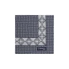 E.Marinella POCHETTE DA TASCHINO IN SETA STAMPATA A MANO BLU SCURO Microfantasia fiore Hot