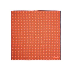 E.Marinella POCHETTE DA TASCHINO IN SETA STAMPATA A MANO ARANCIONE Microfantasia fiore Sale