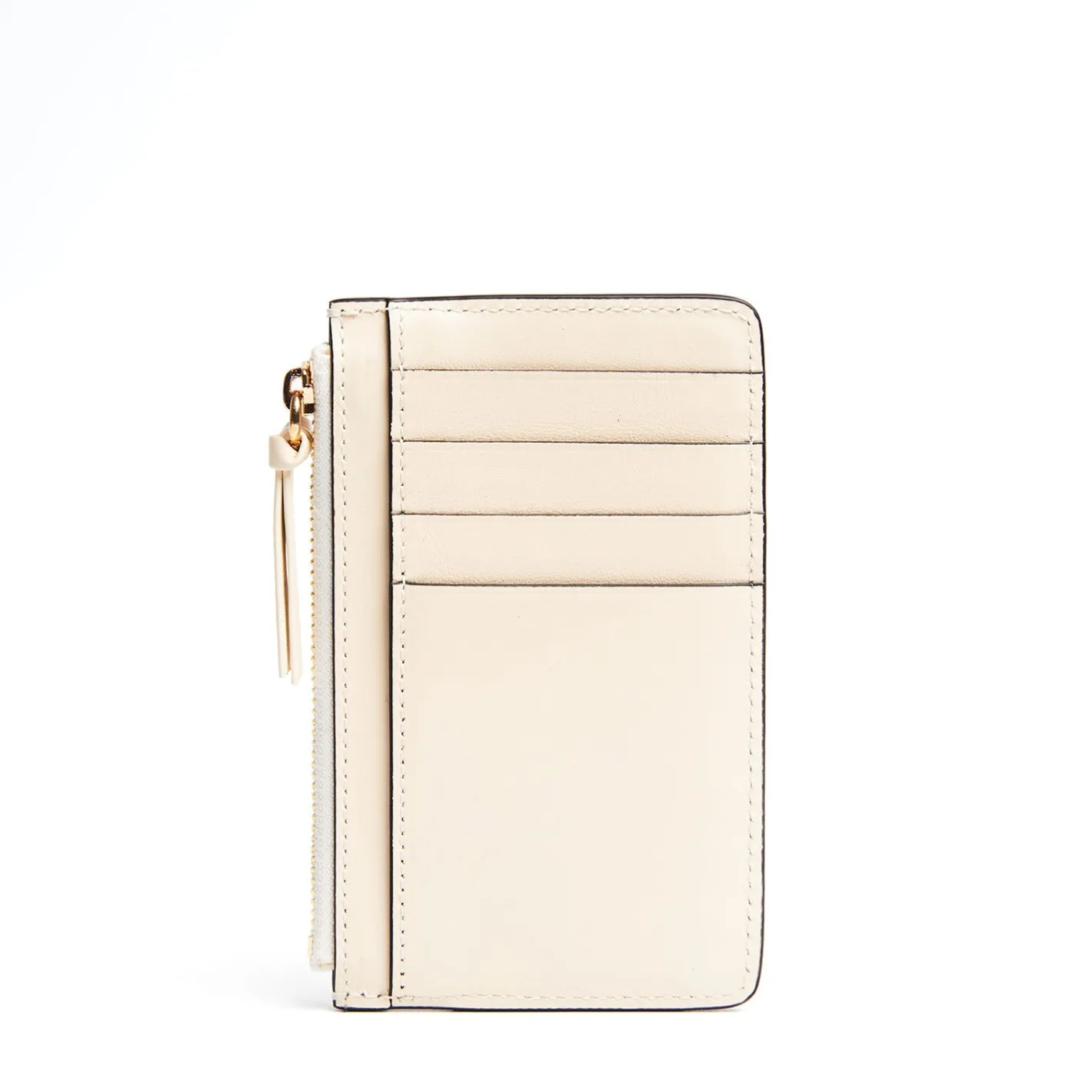 E.Marinella PORTA CARTE DI CREDITO BEIGE In pelle con zip