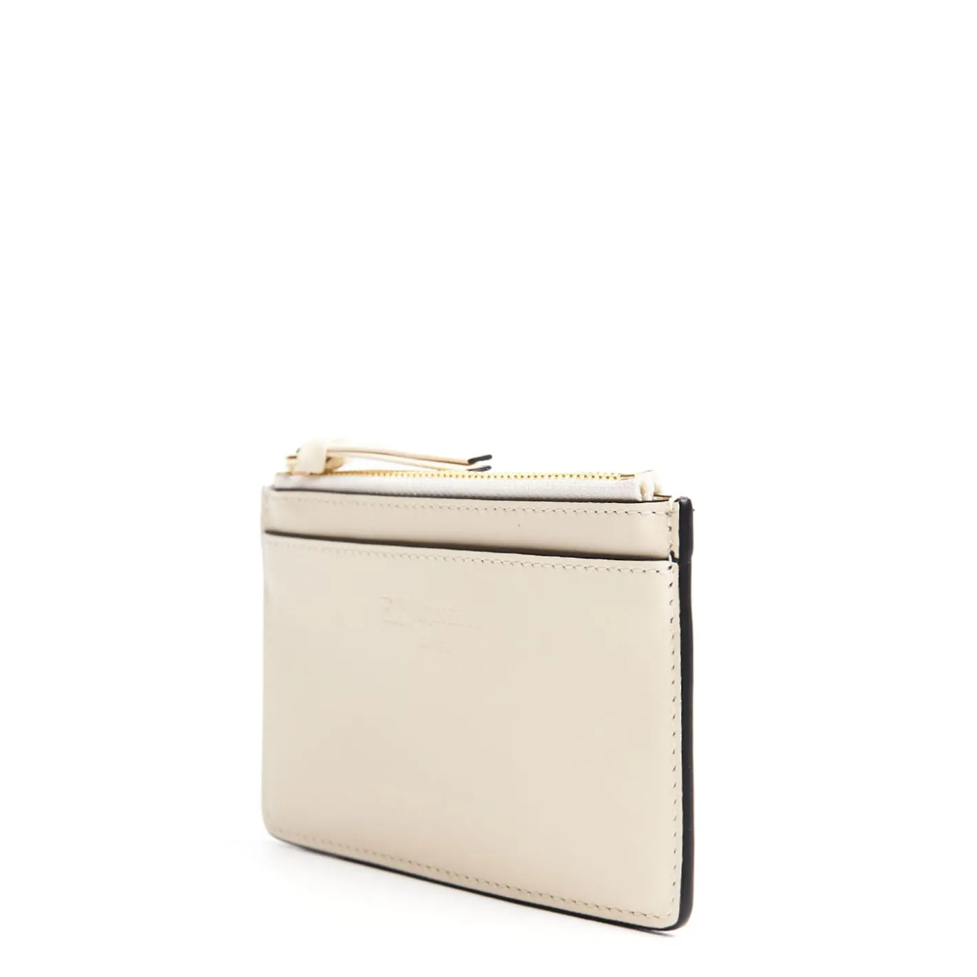 E.Marinella PORTA CARTE DI CREDITO BEIGE In pelle con zip