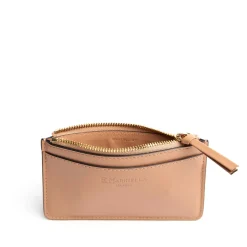 E.Marinella PORTA CARTE DI CREDITO MARRONE CHIARO In pelle con zip Sale