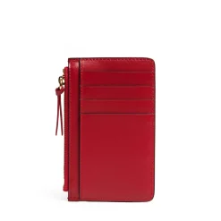 E.Marinella PORTA CARTE DI CREDITO ROSSO In pelle con zip Sale