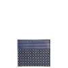 E.Marinella PORTACARTE DI CREDITO SETA E PELLE BLU SCURO 5 scomparti Best