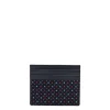E.Marinella PORTACARTE DI CREDITO SETA E PELLE BLU SCURO 5 scomparti Best