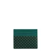 E.Marinella PORTACARTE DI CREDITO SETA E PELLE VERDE SCURO 5 scomparti Hot