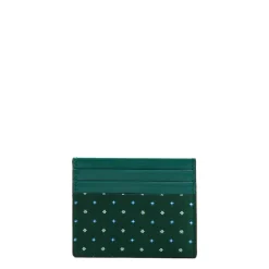 E.Marinella PORTACARTE DI CREDITO SETA E PELLE VERDE SCURO 5 scomparti Online