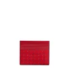 E.Marinella PORTACARTE DI CREDITO SETA E PELLE ROSSO 5 scomparti Discount