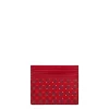 E.Marinella PORTACARTE DI CREDITO SETA E PELLE ROSSO 5 scomparti New