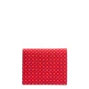 E.Marinella PORTACARTE PIEGHEVOLE IN SETA PELLE ROSSO 10 scomparti Discount