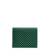 E.Marinella PORTACARTE PIEGHEVOLE IN SETA PELLE VERDE SCURO 10 scomparti Discount