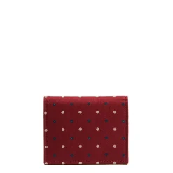 E.Marinella PORTACARTE PIEGHEVOLE IN SETA PELLE BORDEAUX 10 scomparti Discount