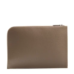E.Marinella PORTADOCUMENTI TAUPE In pelle con cinturino Discount