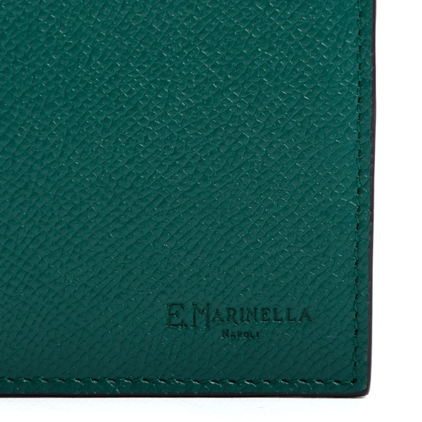 E.Marinella PORTAFOGLIO ORIZZONTALE VERDE SCURO In pelle martellata Sale