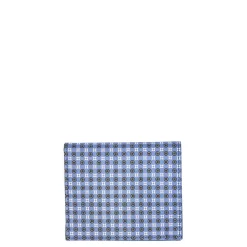 E.Marinella PORTAFOGLIO PICCOLO AZZURRO POLVERE In seta e pelle Best