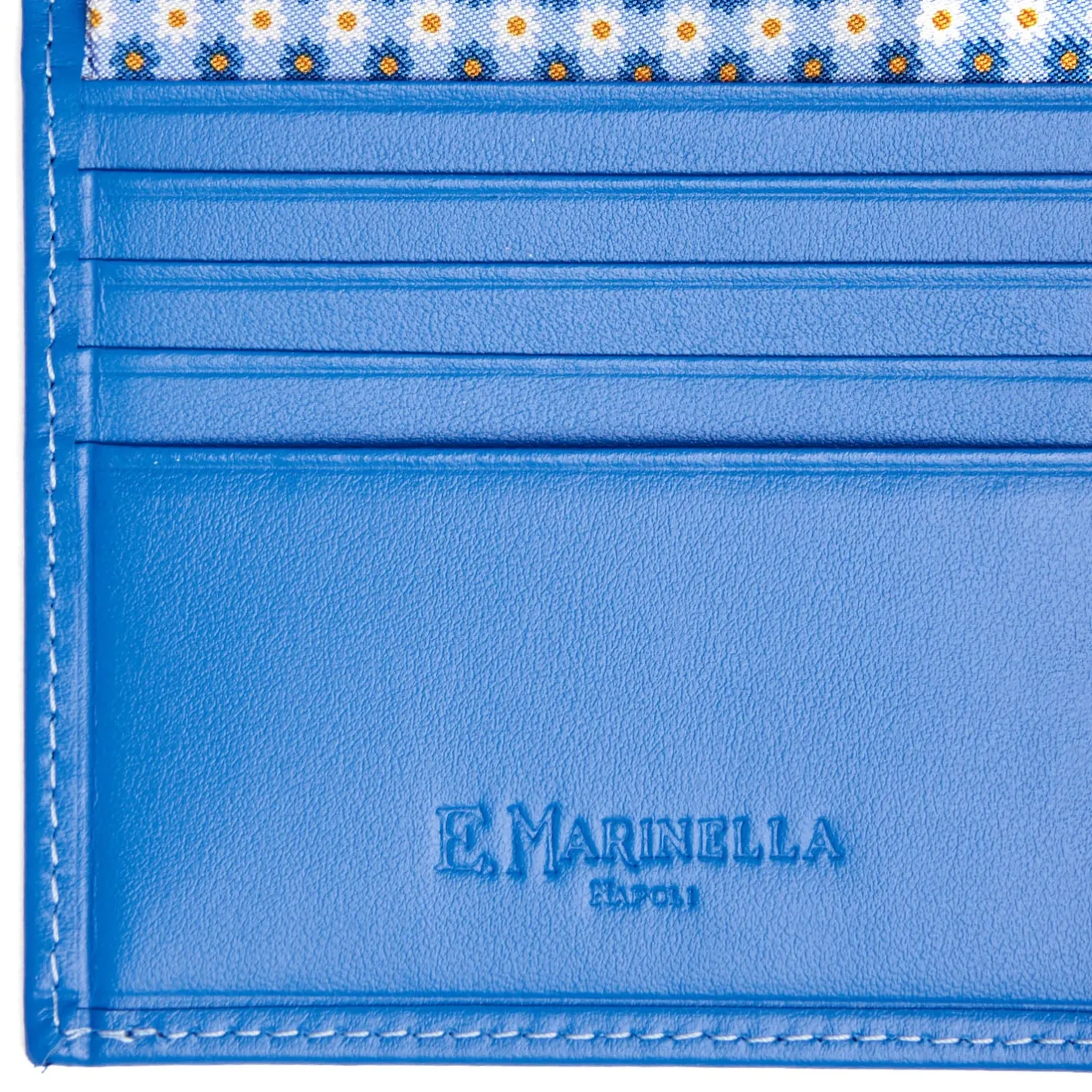 E.Marinella PORTAFOGLIO PICCOLO AZZURRO In seta e pelle Best