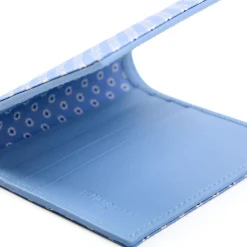 E.Marinella PORTAFOGLIO PICCOLO AZZURRO In seta e pelle New