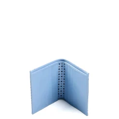 E.Marinella PORTAFOGLIO PICCOLO AZZURRO In seta e pelle Discount