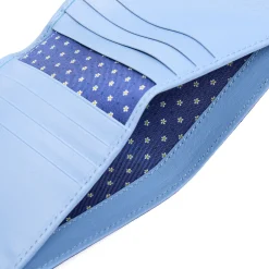 E.Marinella PORTAFOGLIO PICCOLO BLU In seta e pelle Hot
