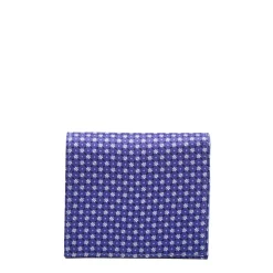 E.Marinella PORTAFOGLIO PICCOLO BLU In seta e pelle Outlet