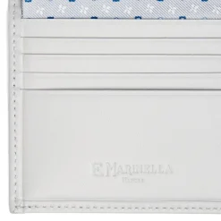 E.Marinella PORTAFOGLIO PICCOLO GRIGIO CHIARO In seta e pelle Sale
