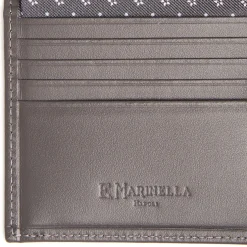 E.Marinella PORTAFOGLIO PICCOLO GRIGIO SCURO In seta e pelle Online